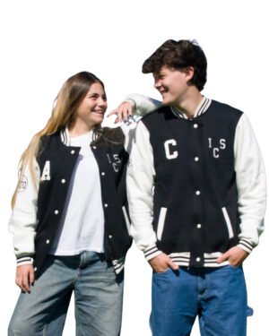 CAMPERA UNIVERSITARIA BLANCO & NEGRO